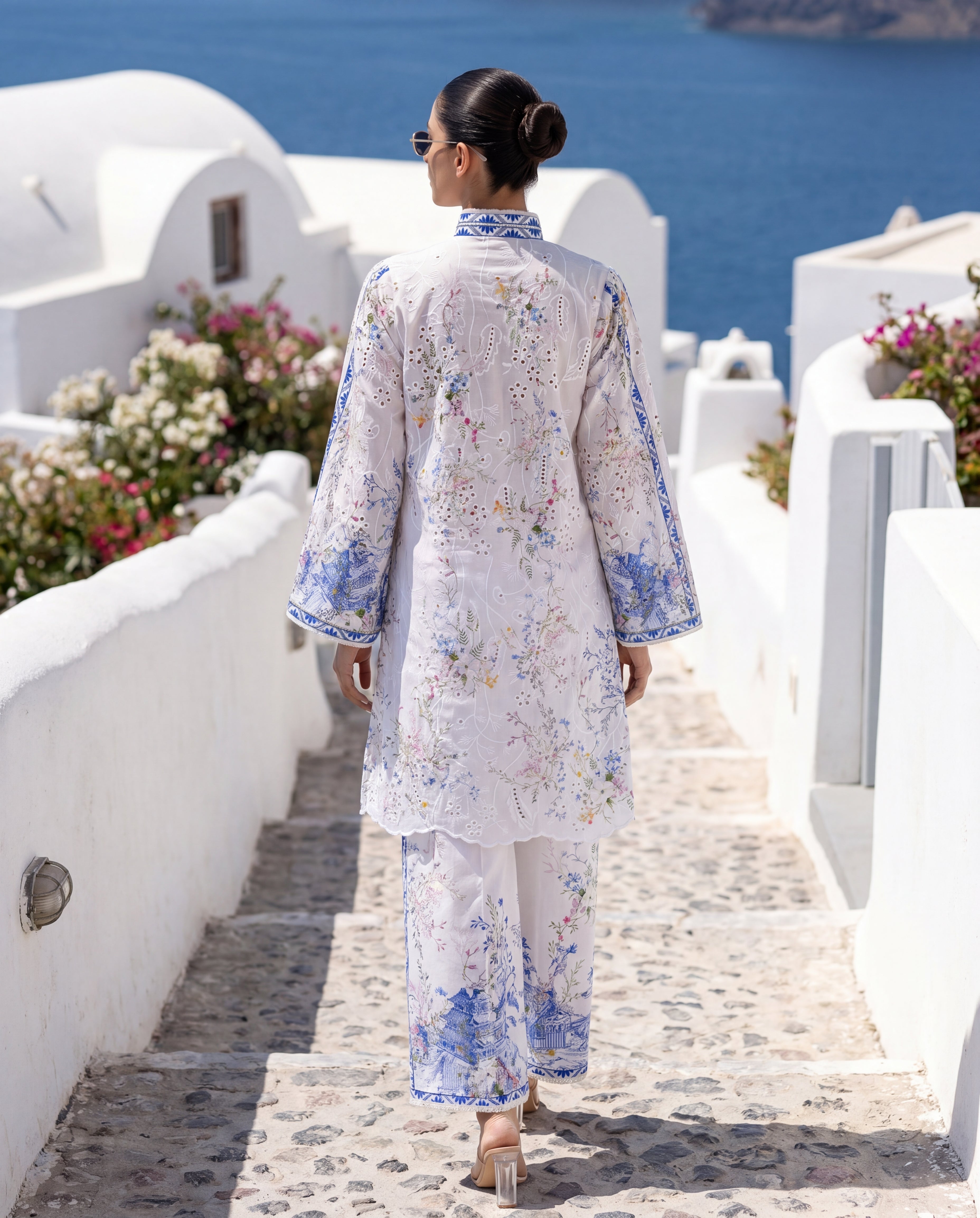 Cobalt Flora Eyelet Set (RTW 2PC)