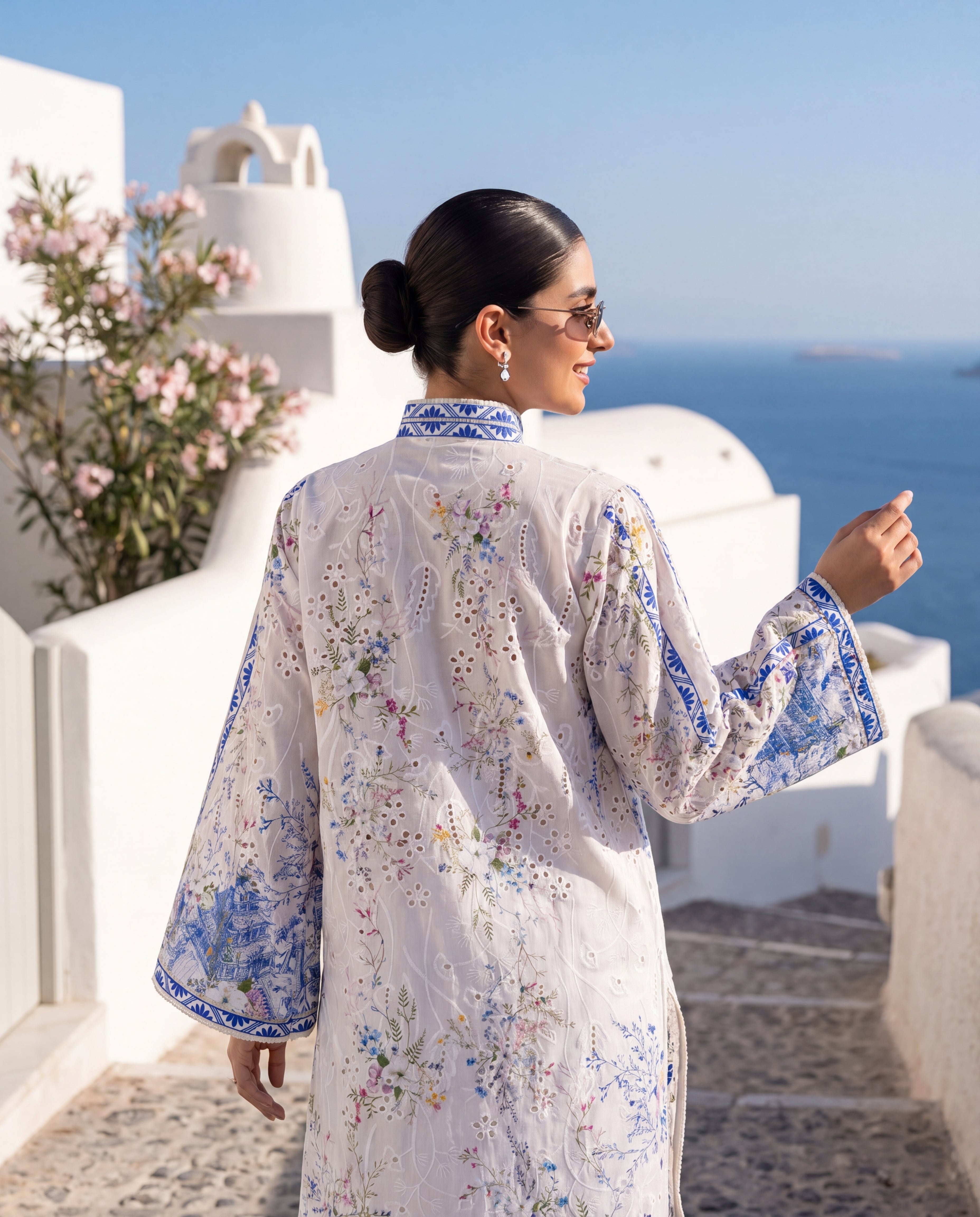 Cobalt Flora Eyelet Set (RTW 2PC)