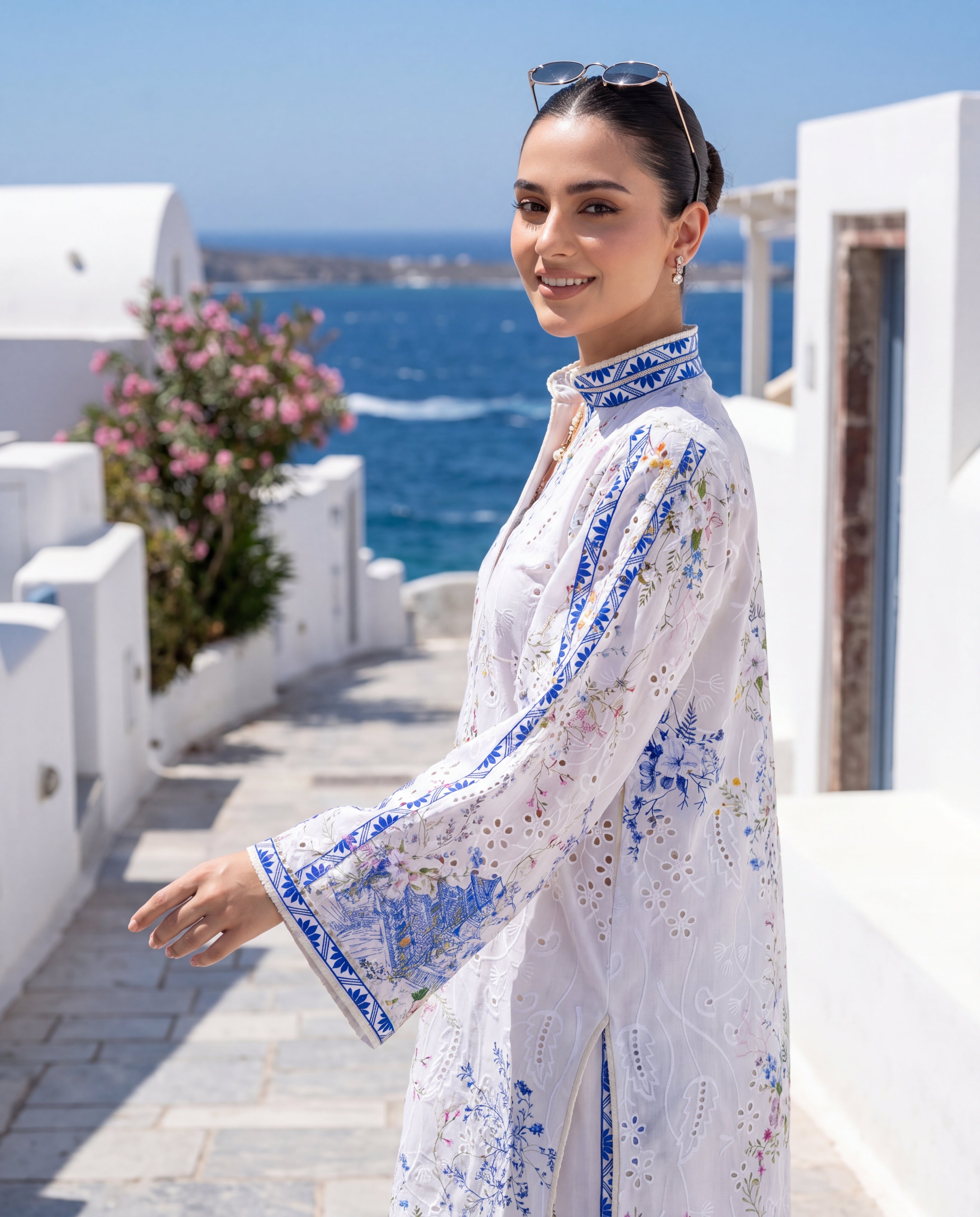 Cobalt Flora Eyelet Set (RTW 2PC)