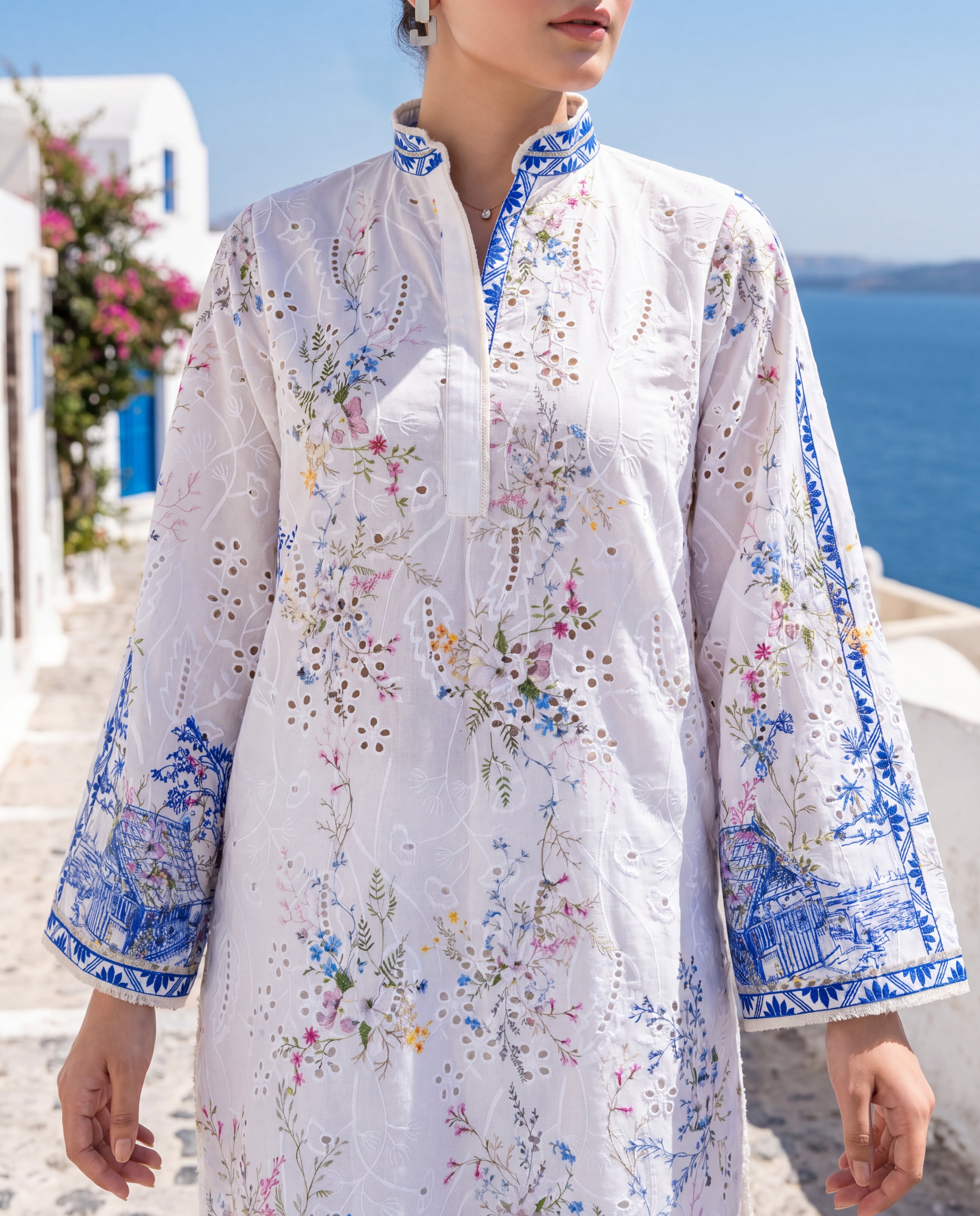 Cobalt Flora Eyelet Set