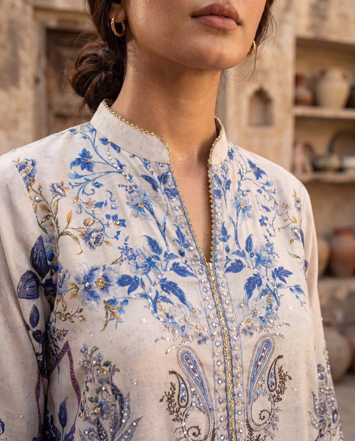 Ivory Bloom Kaftan (RTW 1PC)