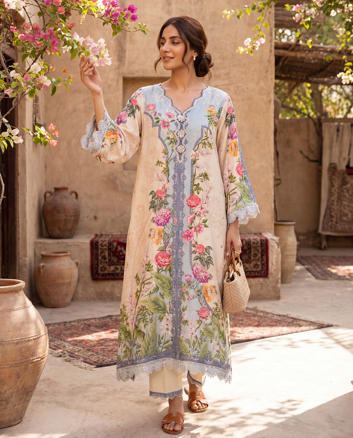 Flora Celeste Kaftan (RTW 1PC)
