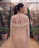 Net Embroidered Dress With Cape (RTW)
