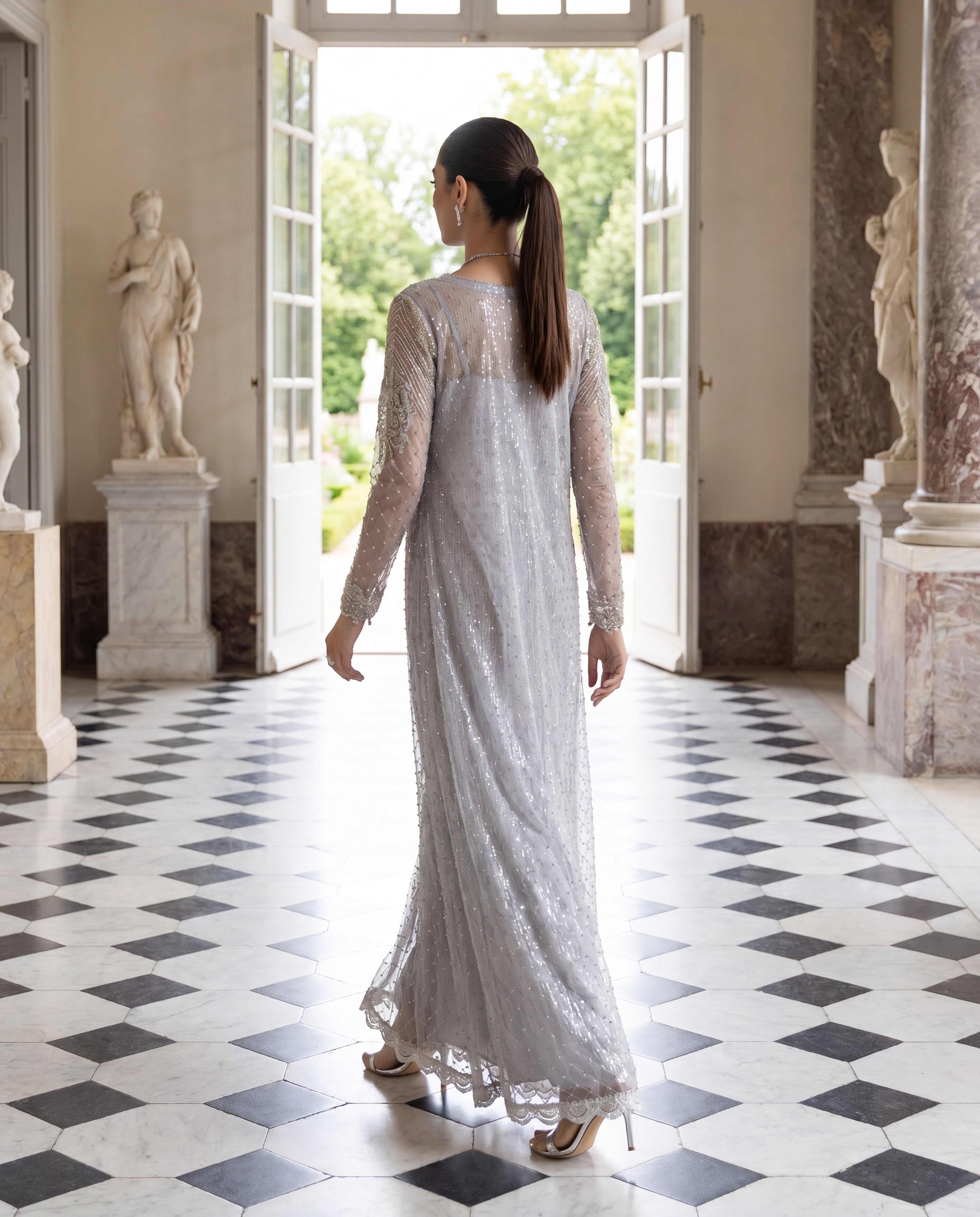The Sterling Ethereal Front Slit Maxi Set