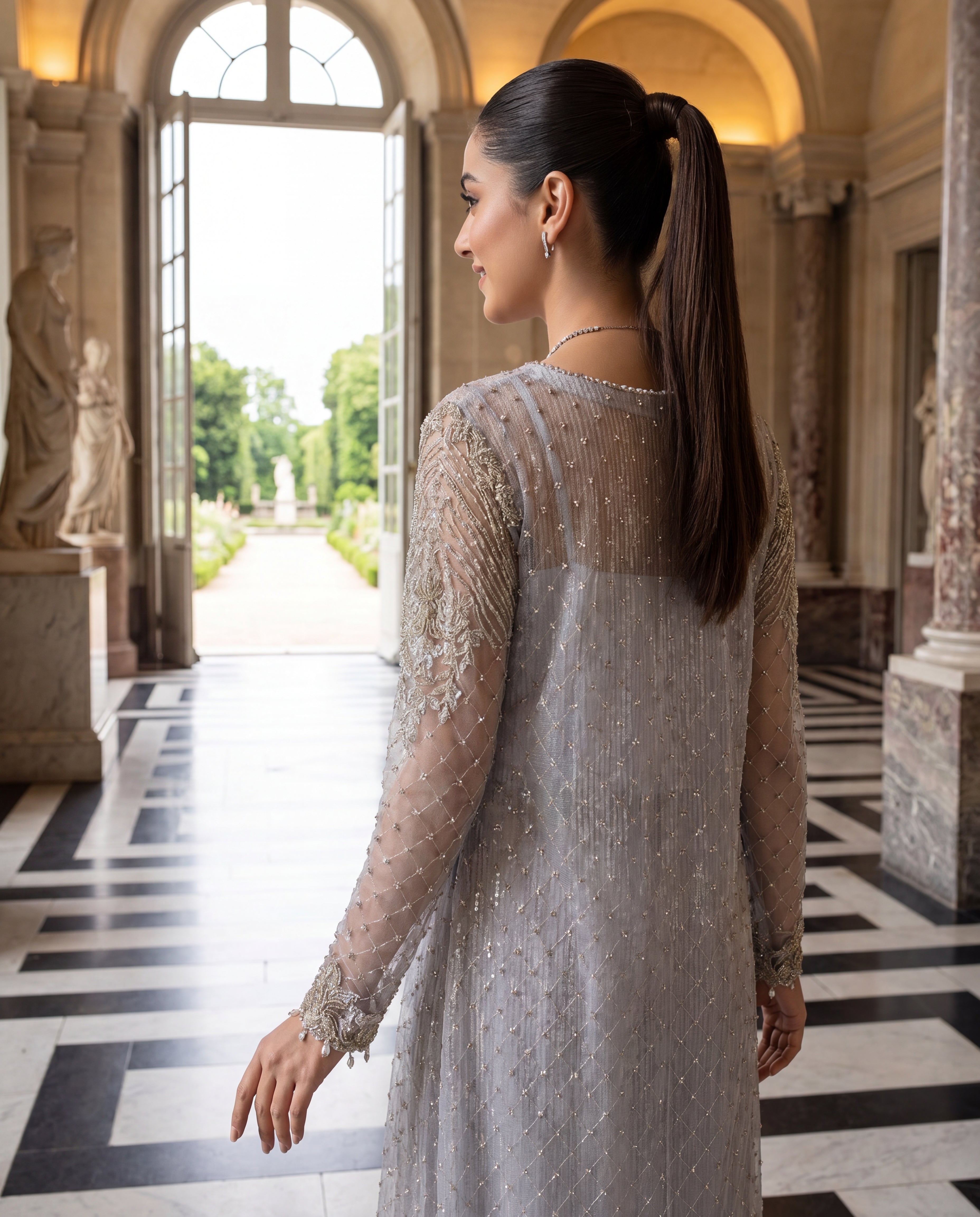 The Sterling Ethereal Front Slit Maxi Set