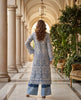 Blue Ombre Embroidered Set