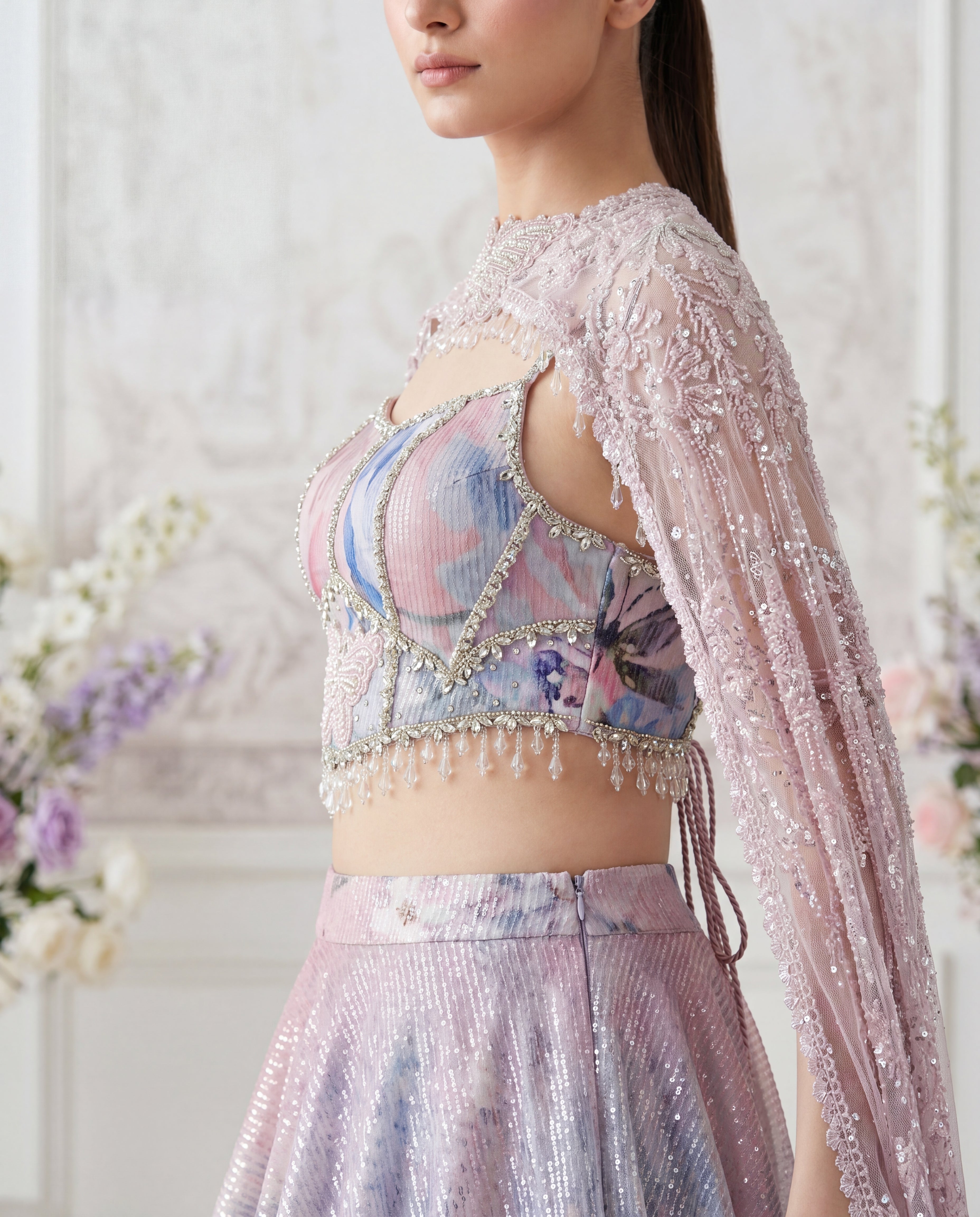 Amethyst Bloom Lehenga Set