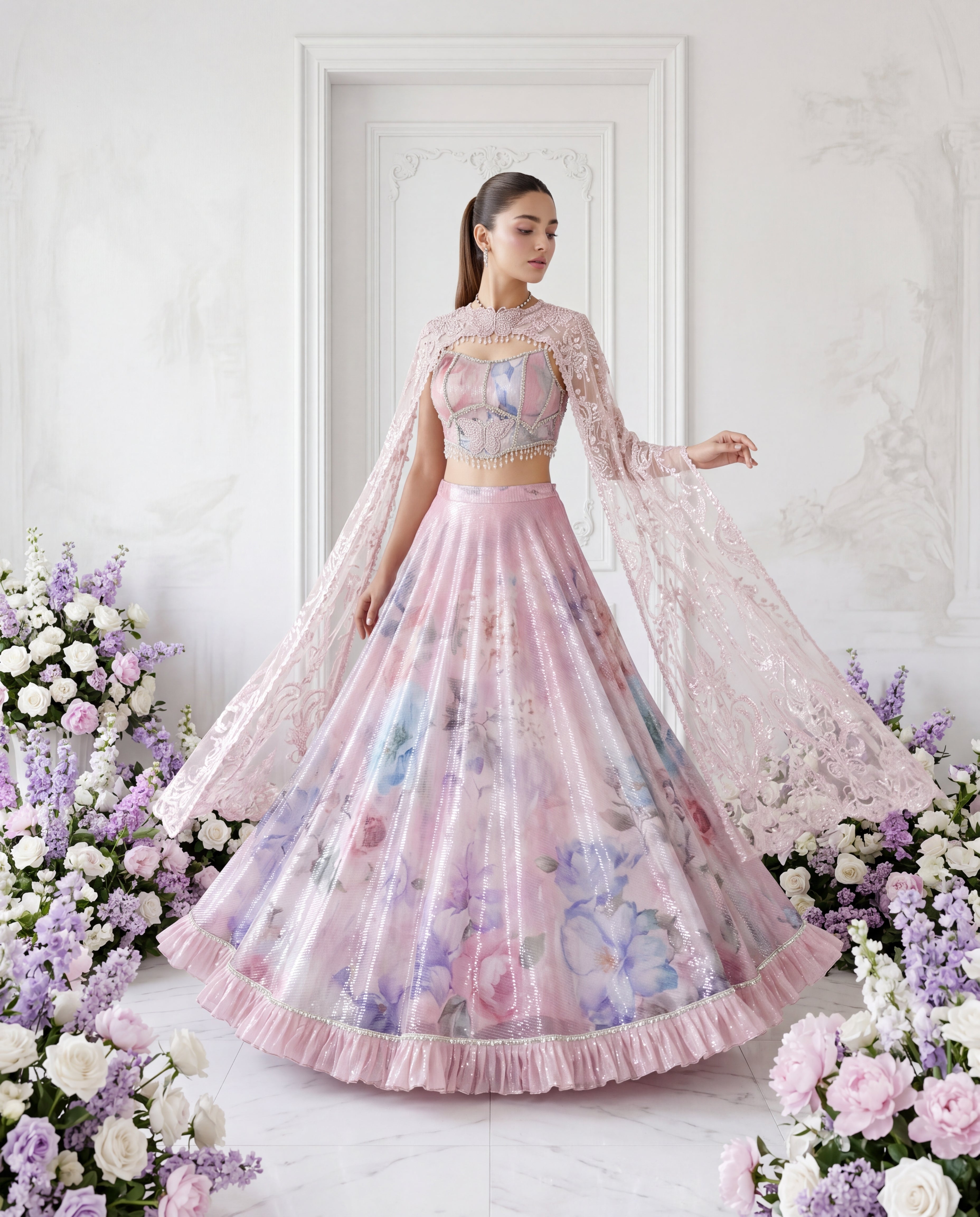 Amethyst Bloom Lehenga Set