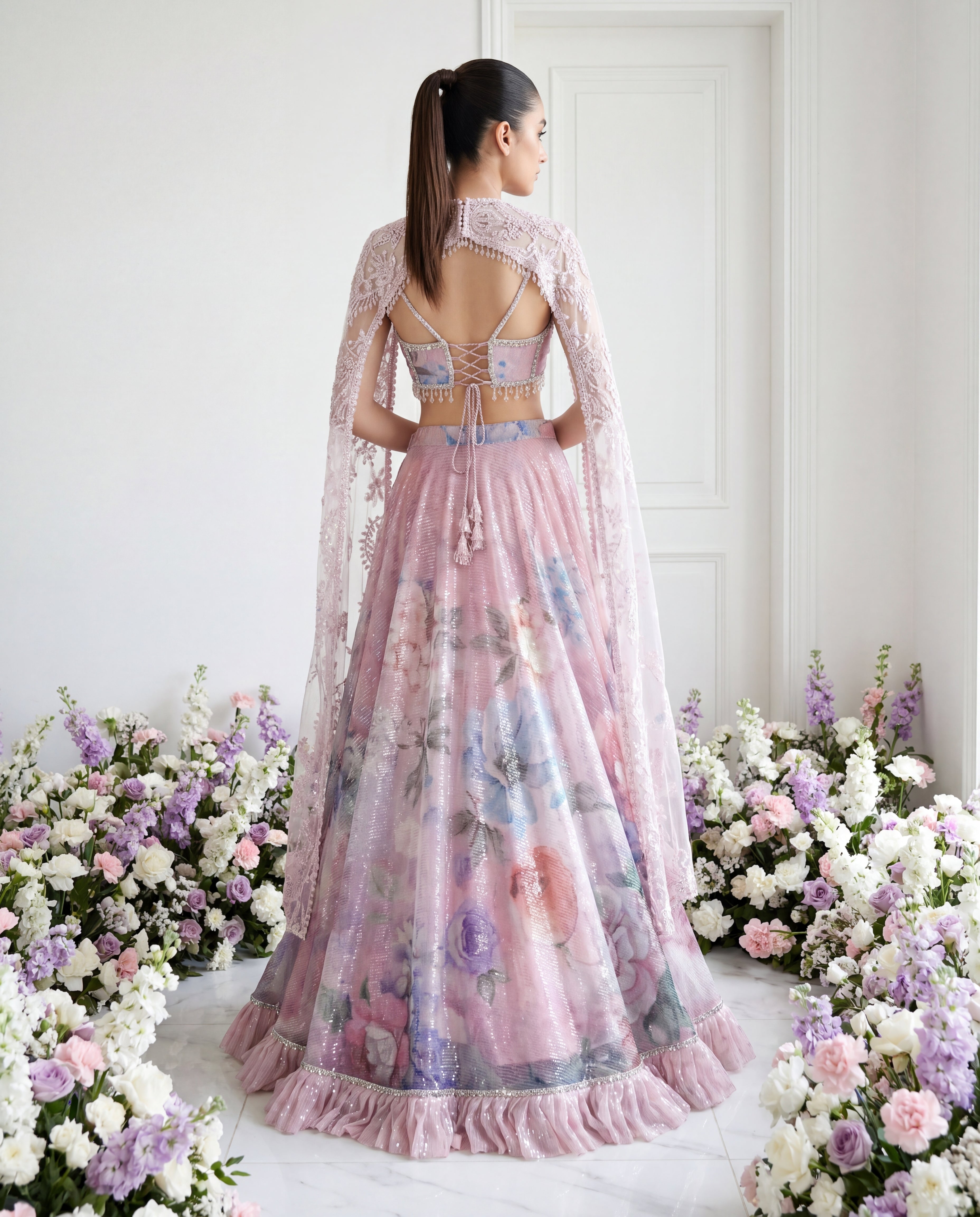 Amethyst Bloom Lehenga Set