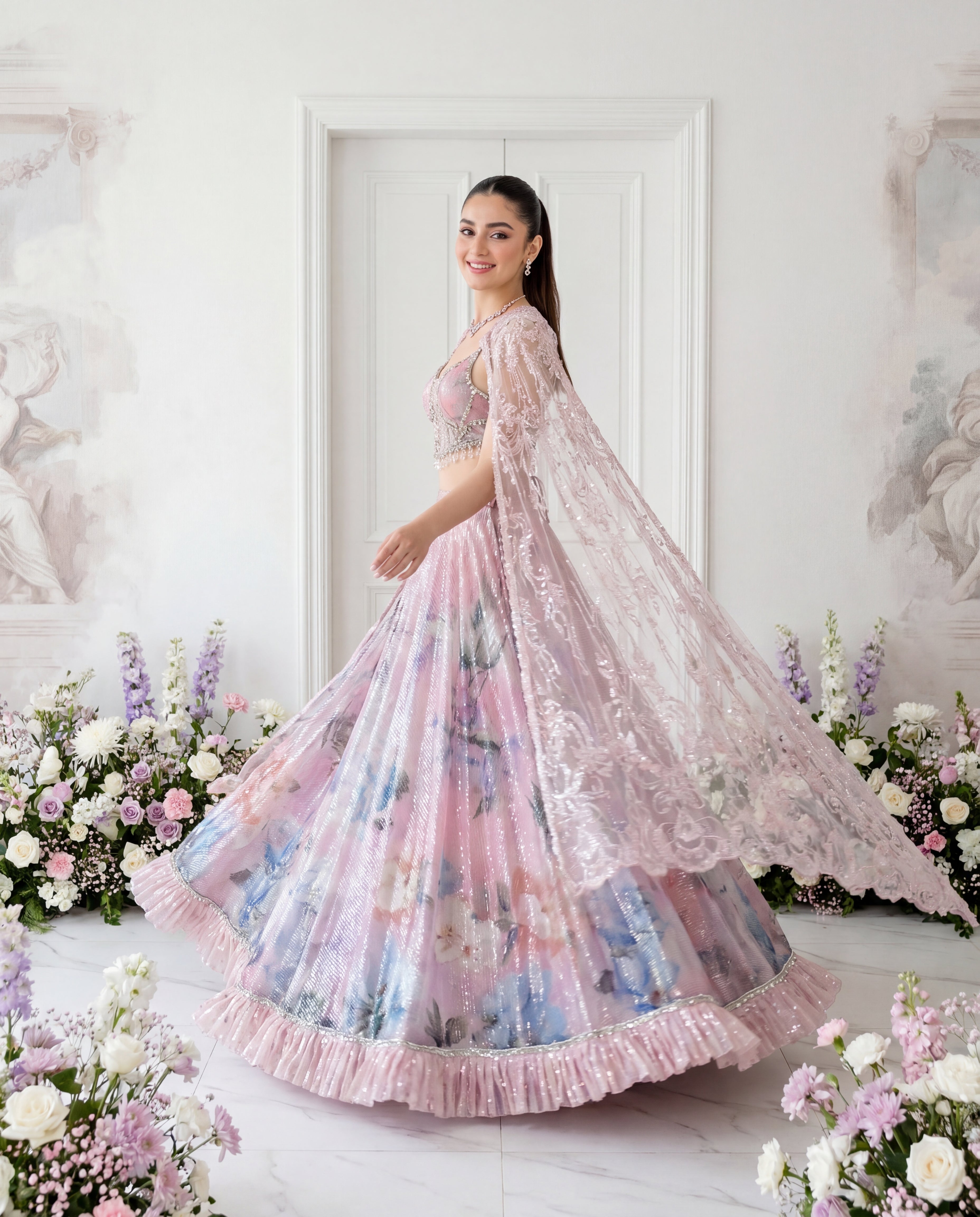 Amethyst Bloom Lehenga Set