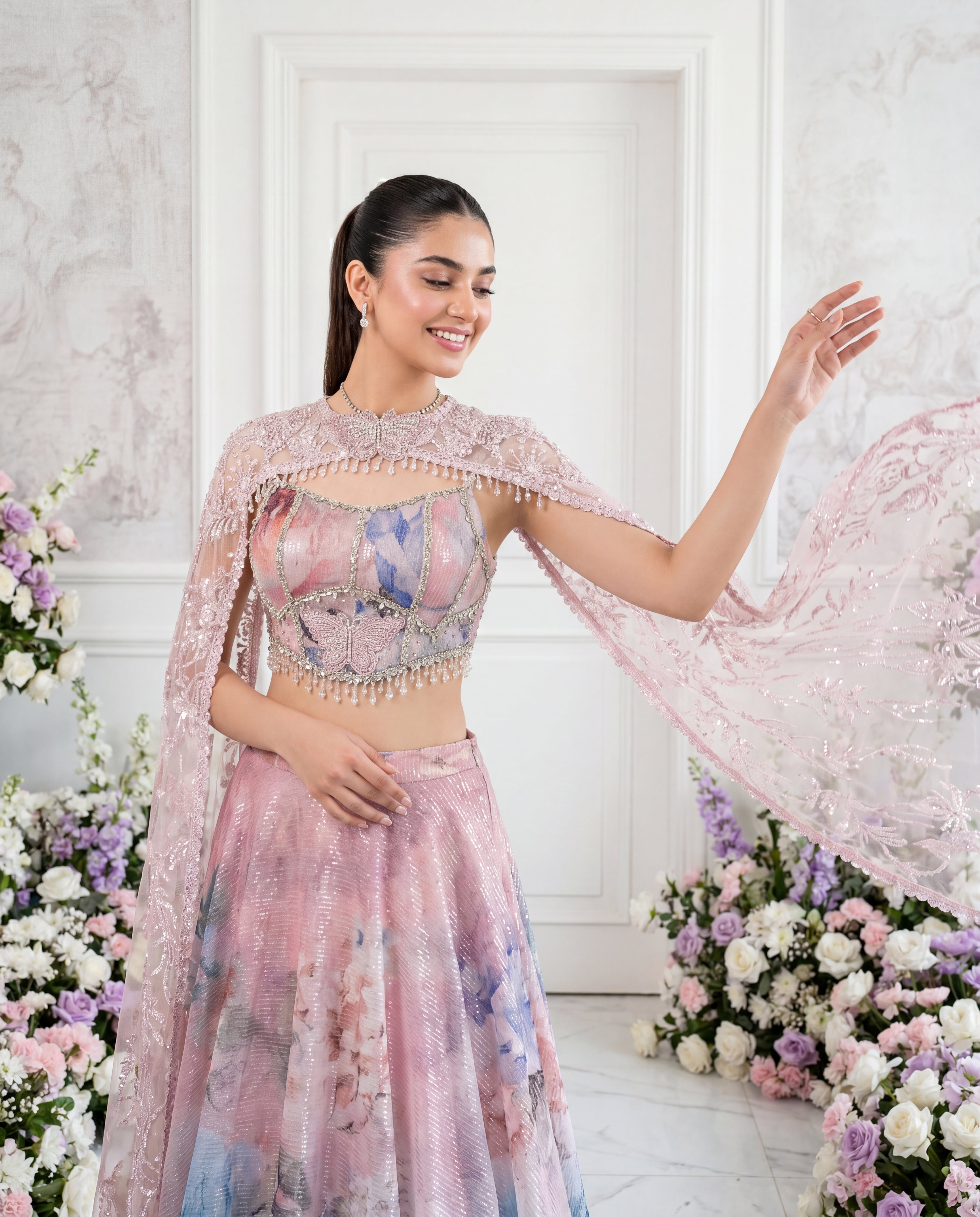 Amethyst Bloom Lehenga Set