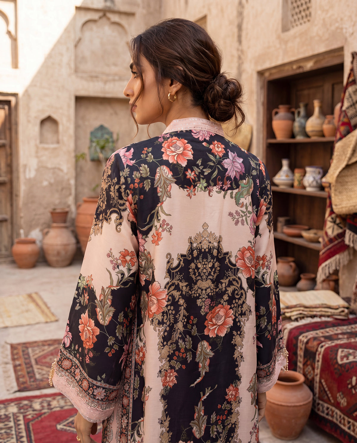 Rosewood Noir Kaftan (RTW 1PC)