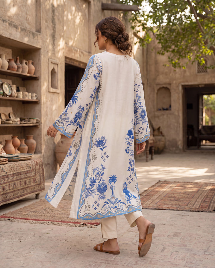 Ivory Azure kaftan (RTW 1PC)