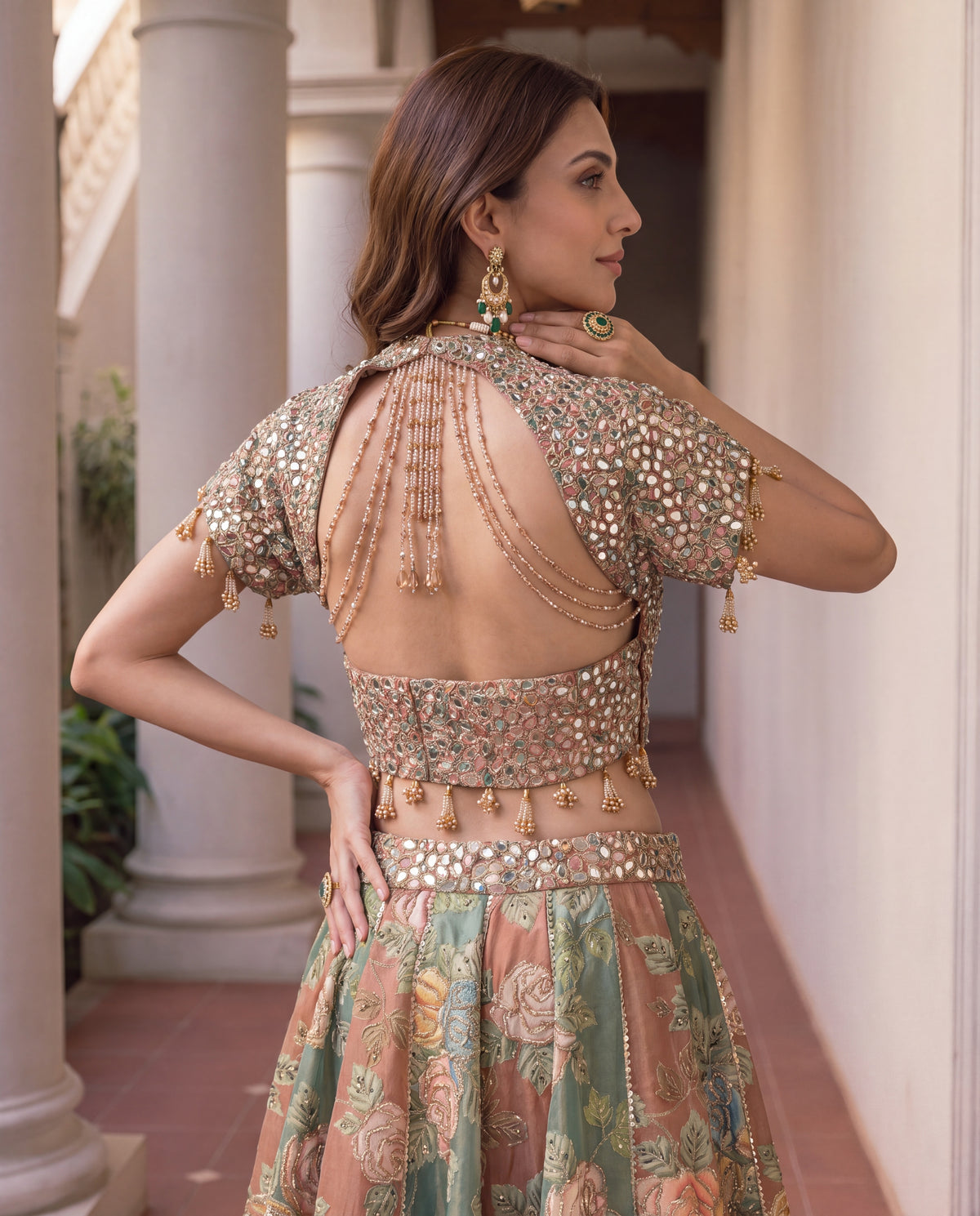 Zarnoor Floral Sheesha Lehenga Set