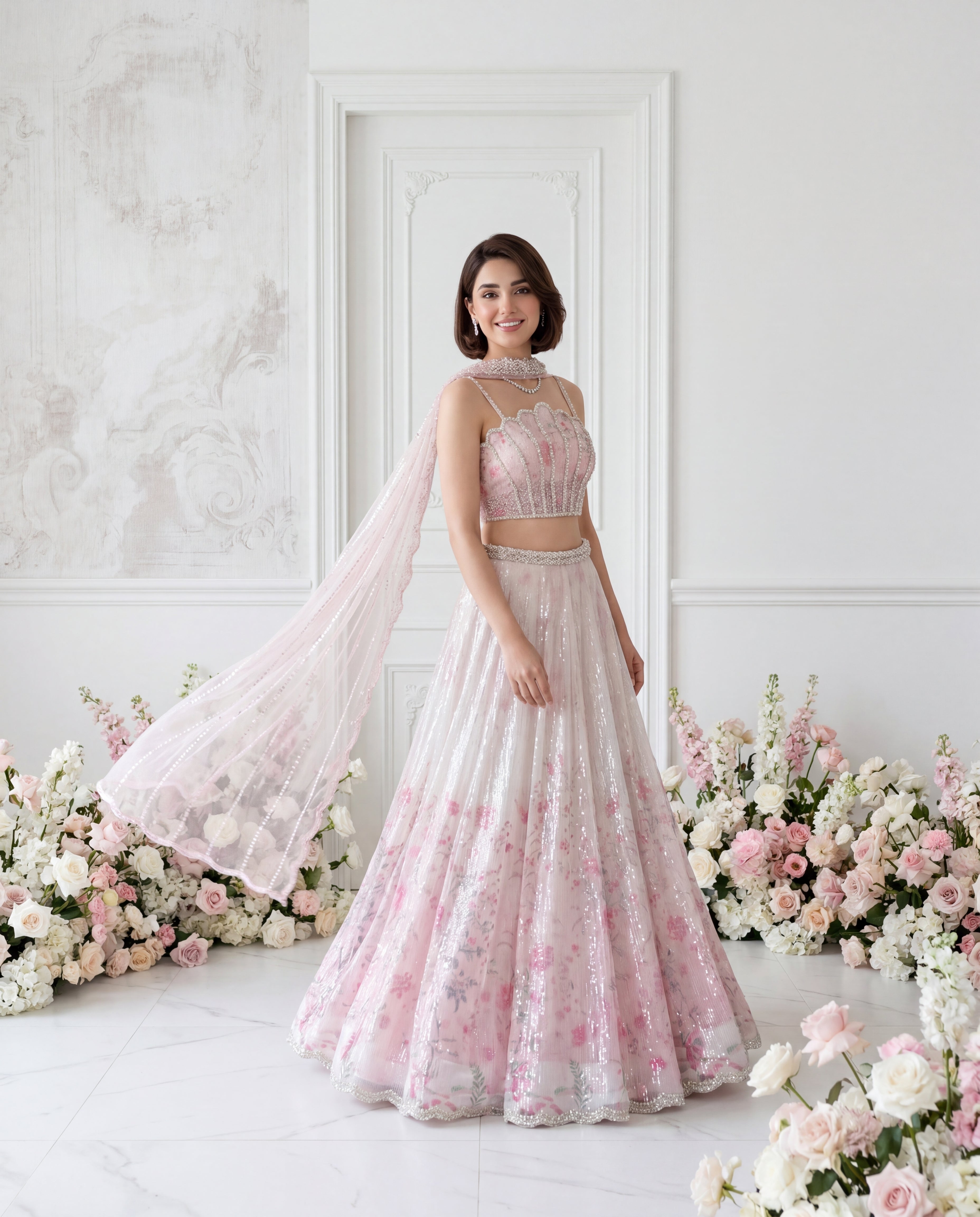 Roseate Bloom Lehenga Set
