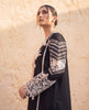Monochrome embroidered Black Lawn Kurta with Pant and Dupatta