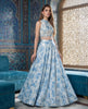 Unstitched The Azure Bloom Sequin Lehenga Choli