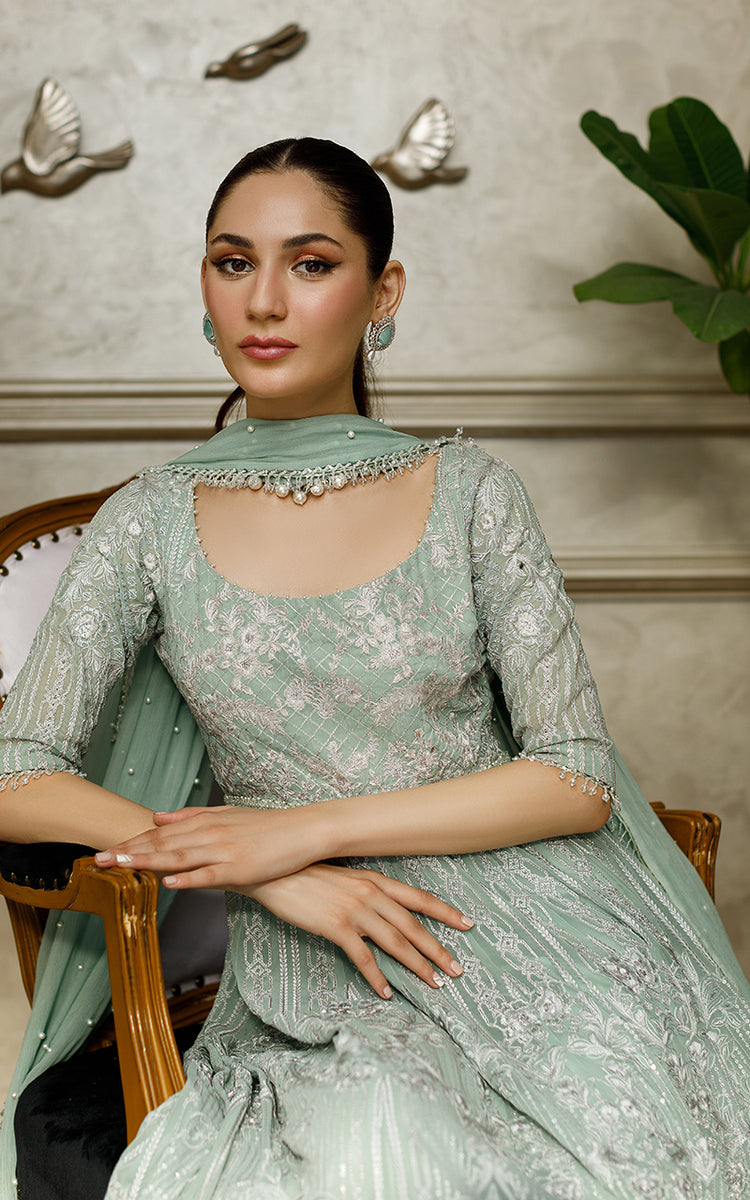 Chiffon Embroidered Maxi – Threads & Motifs