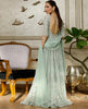Unstitched Mint Mist Chiffon Embroidered Gown