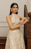 Unstitched Elegant Beige Organza Embroidered Ensemble
