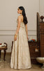 Unstitched Elegant Beige Organza Embroidered Ensemble