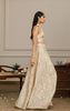 Unstitched Elegant Beige Organza Embroidered Ensemble
