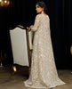 Unstitched Organza Embroidered Jacket With Maxi