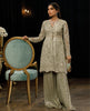 Net Embroidered Peplum with trouser