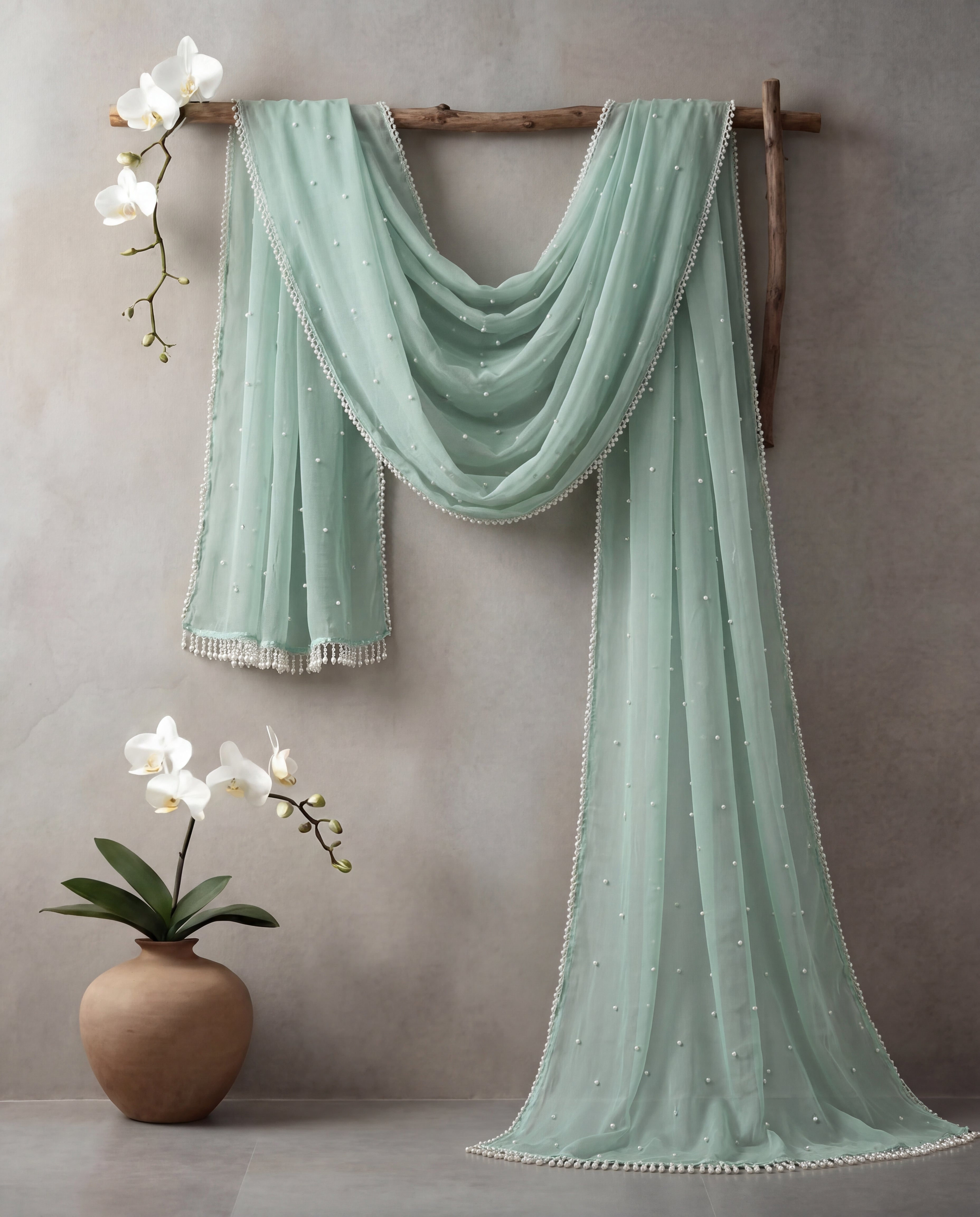 Pearl Luxe Crinkle Dupatta