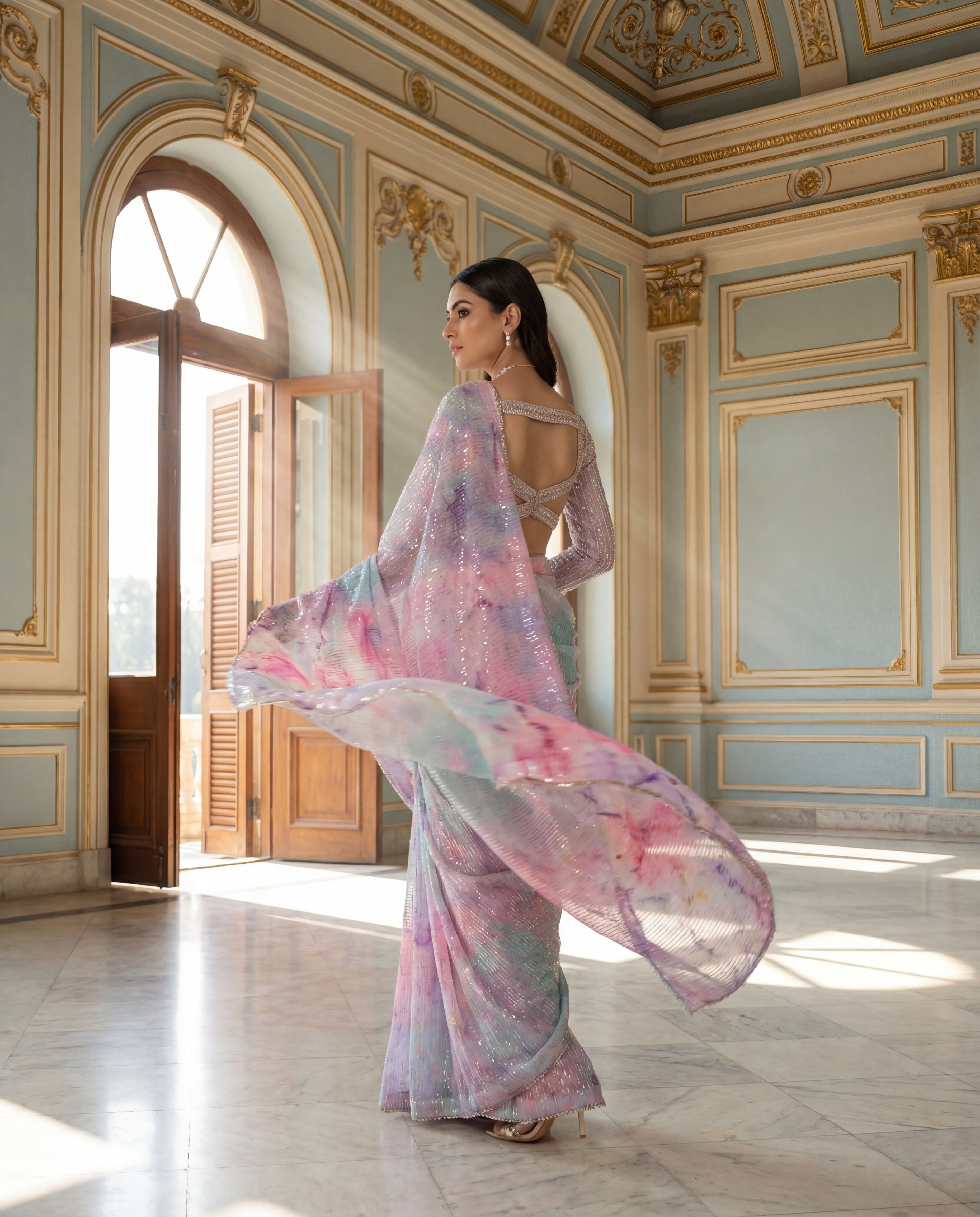 Mint Opulence Saree