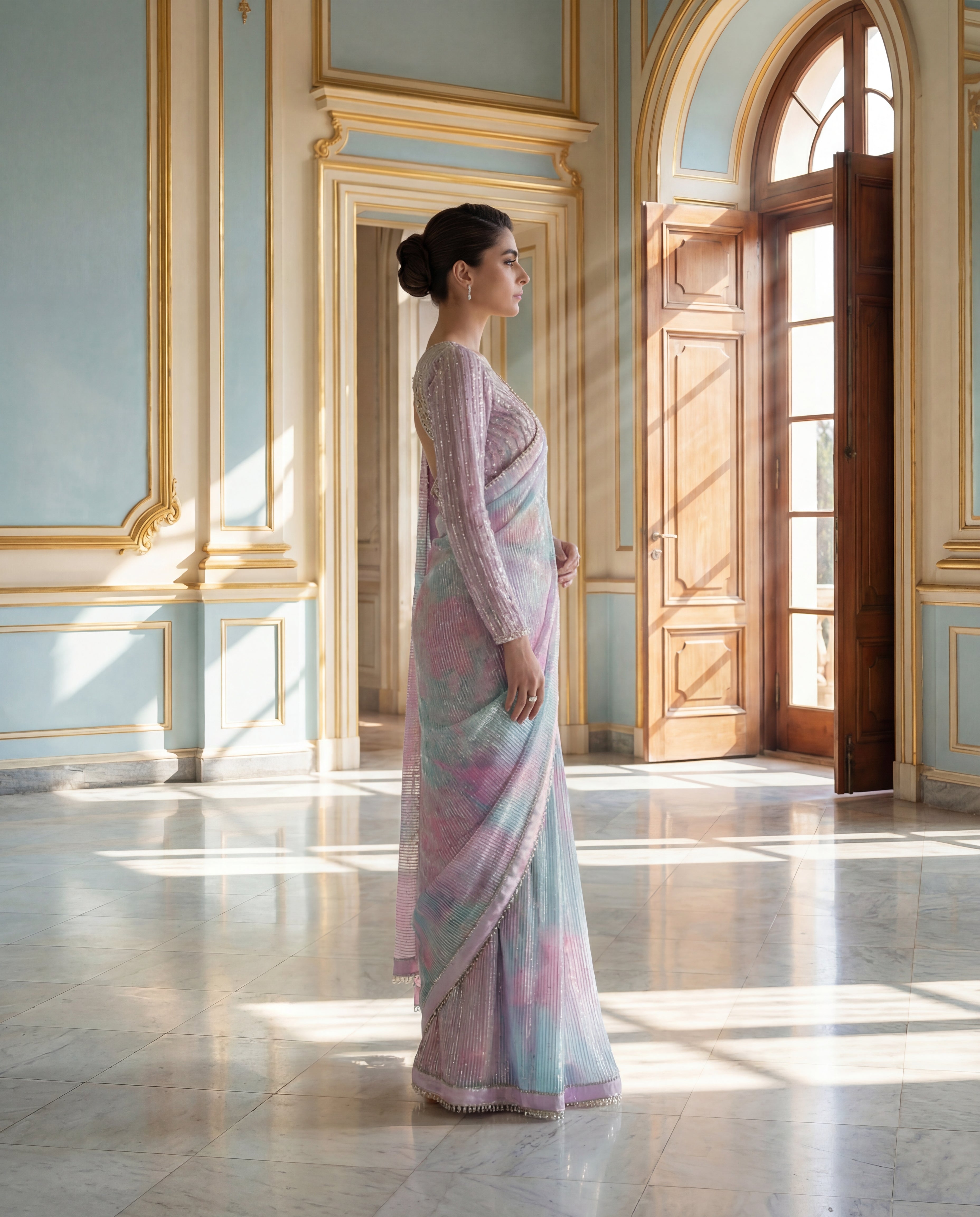 Mint Opulence Saree