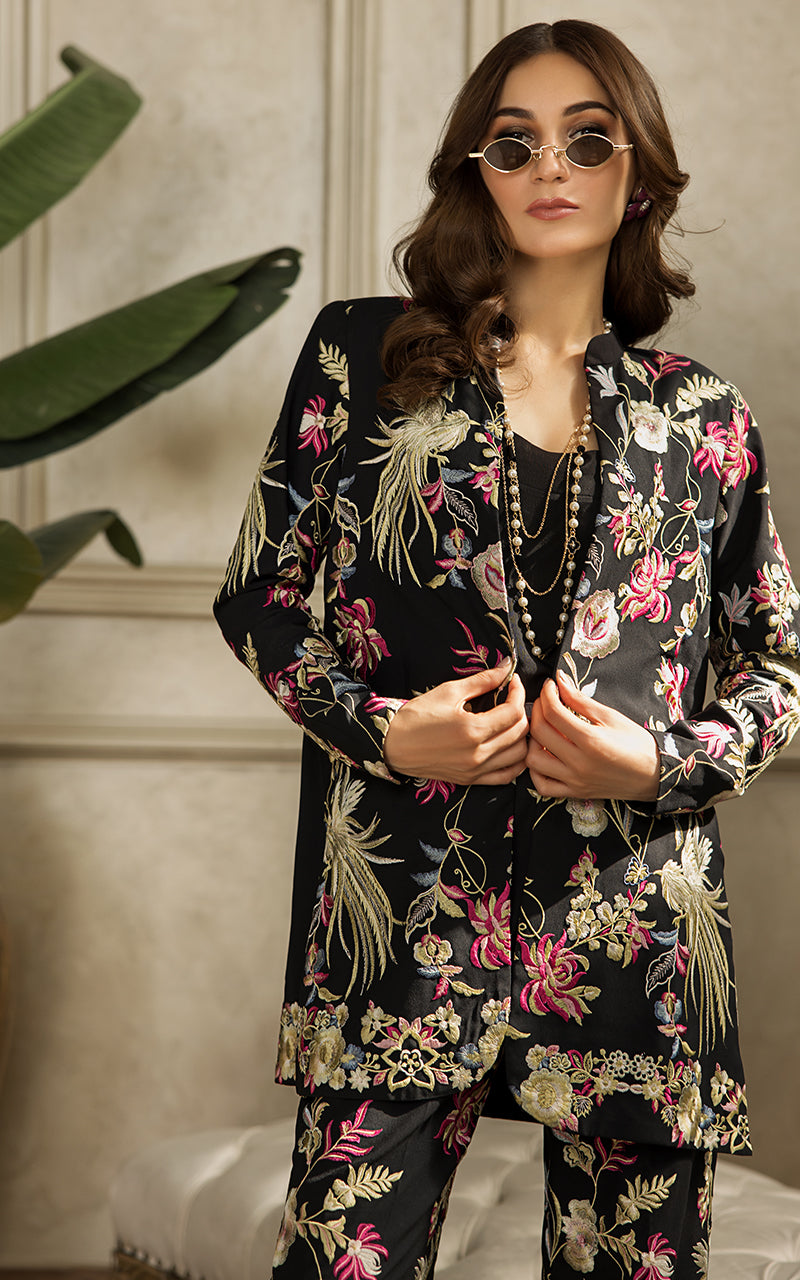 Chiffon Embroidered Jacket