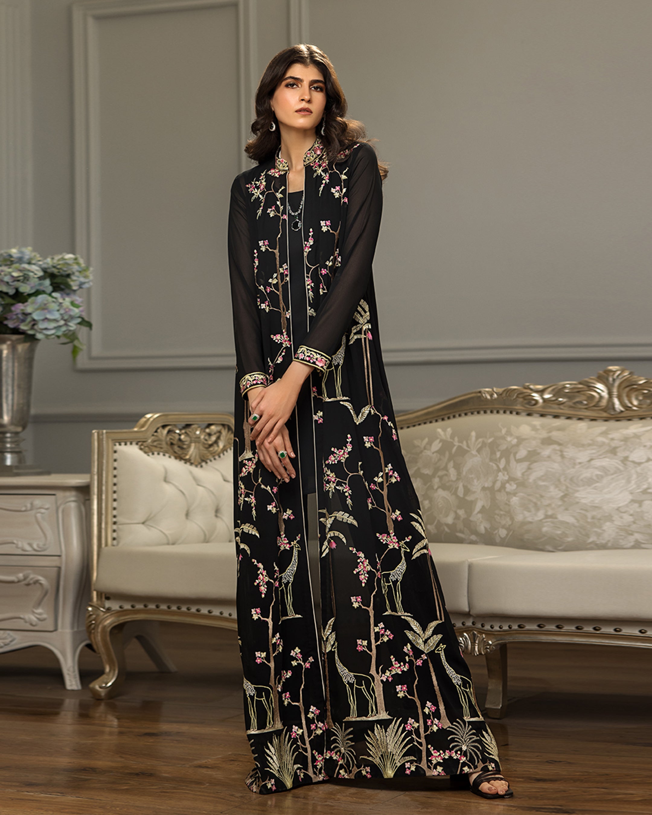 Enchanted Noir Longline Jacket