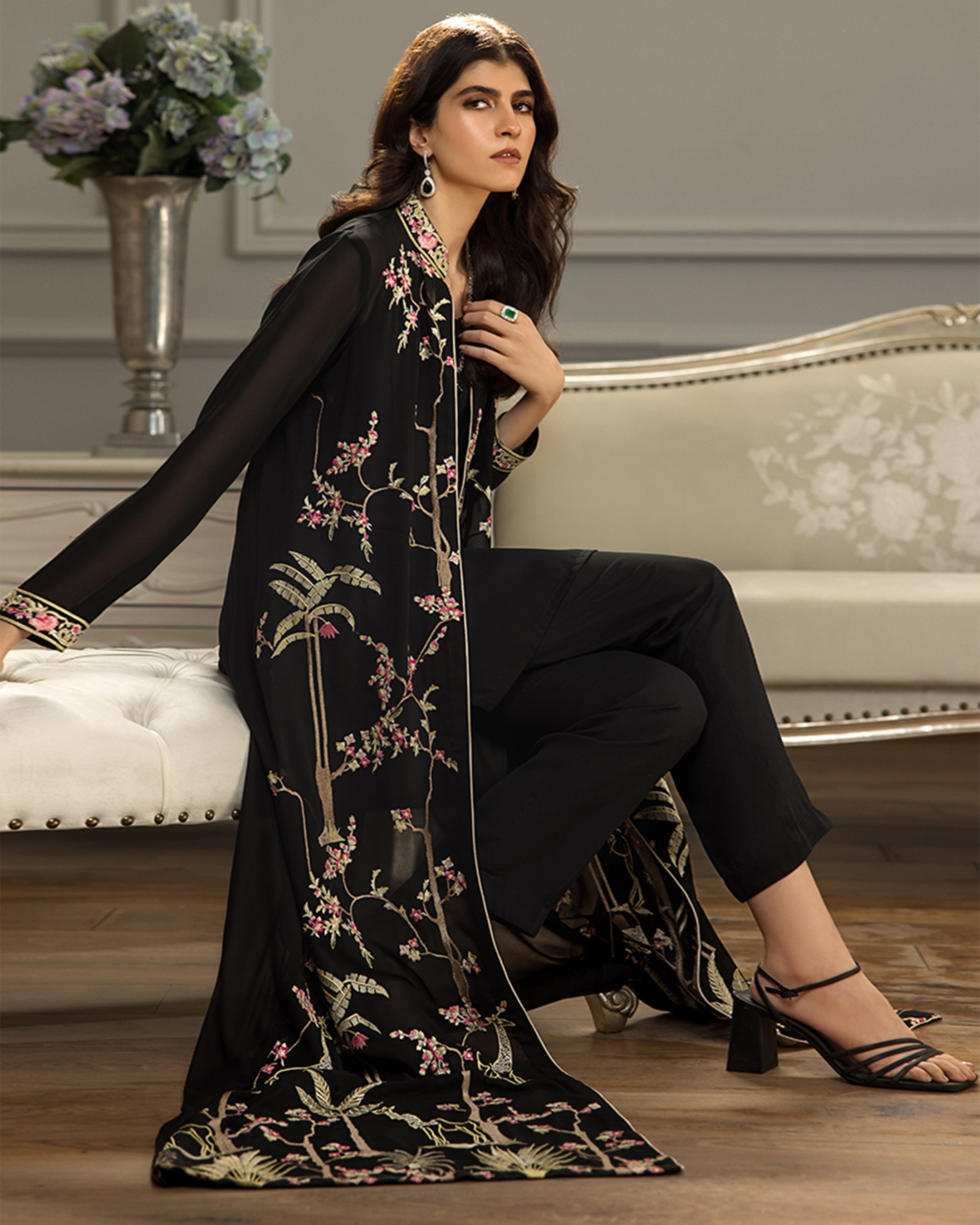 Enchanted Noir Longline Jacket