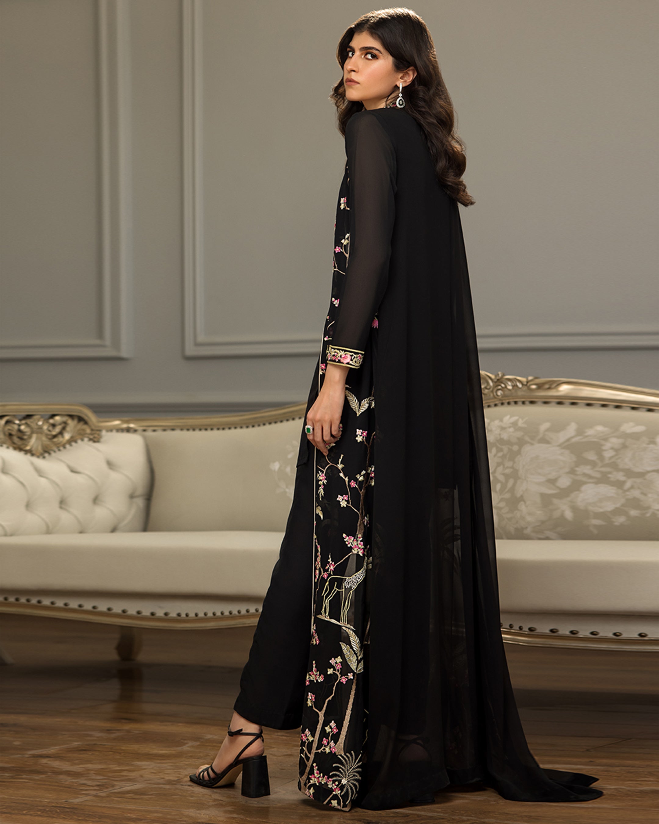 Enchanted Noir Longline Jacket