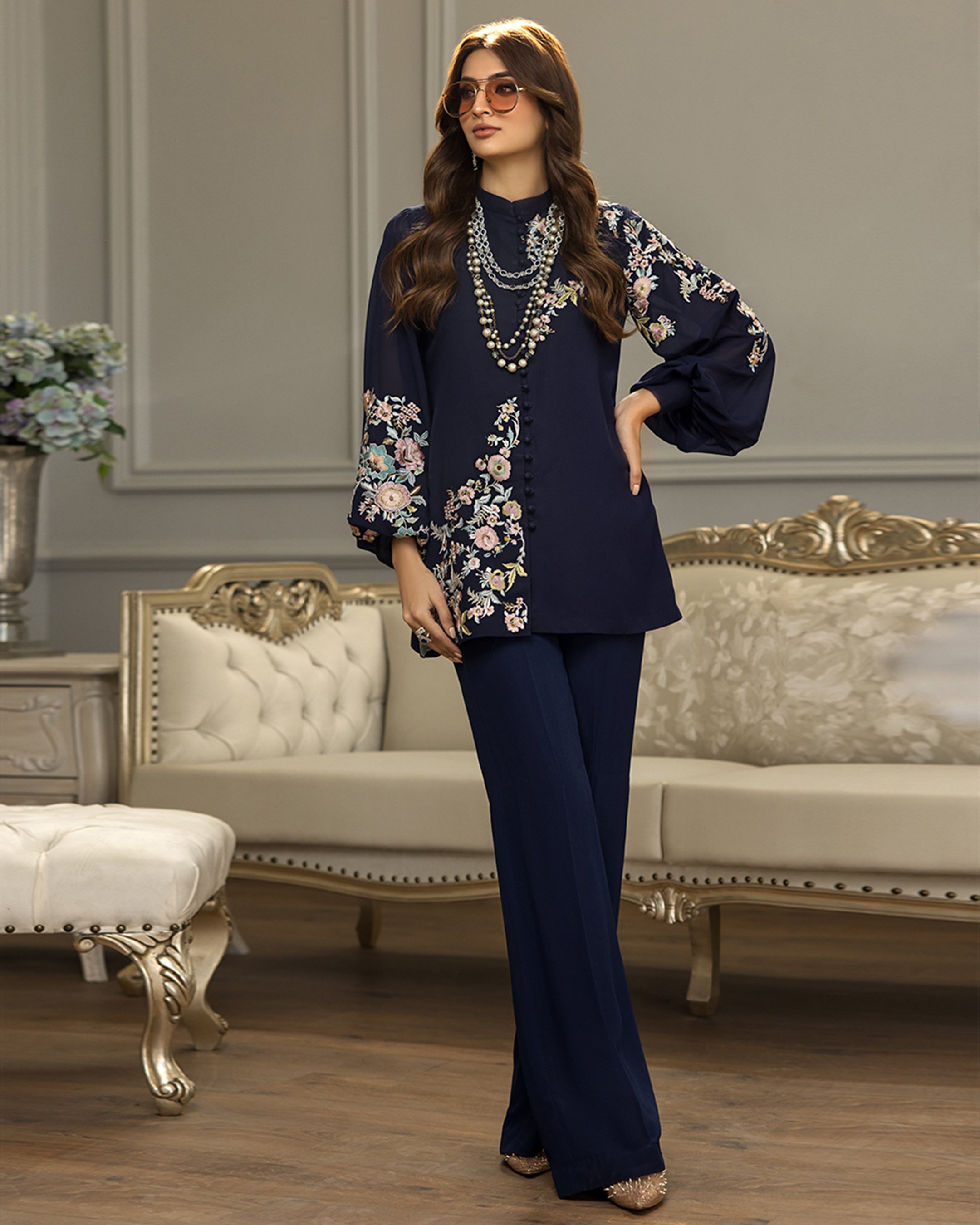 Unstitched Sapphire Flora Co-ord Set