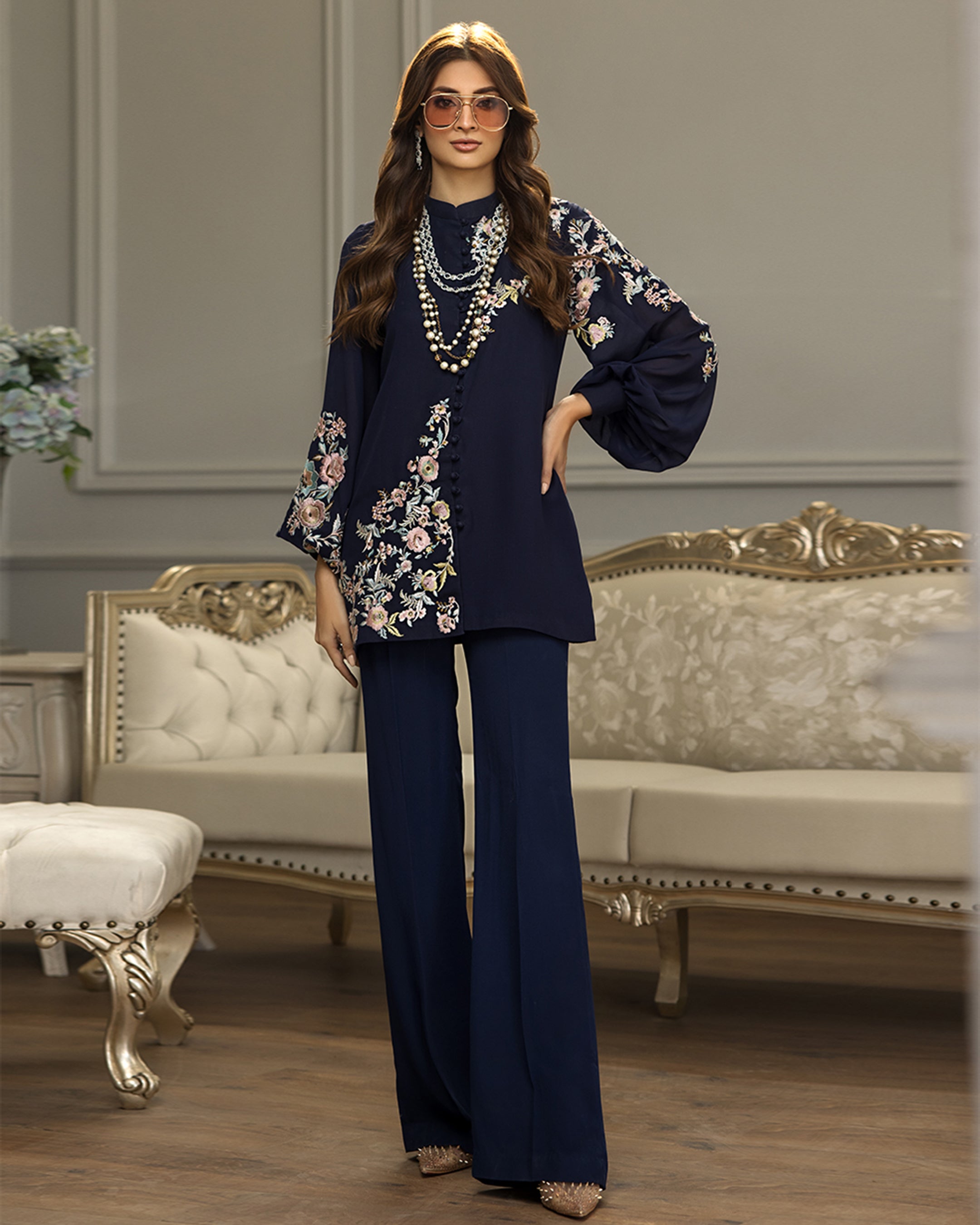 Unstitched Sapphire Flora Co-ord Set