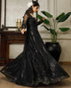 Unstitched Net Embroidered Jacket With Sequins Maxi