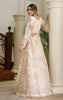 Organza Embroidered Dress With Skirt