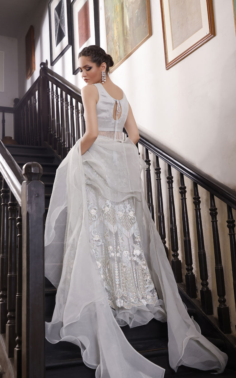 Organza Blouse And Lehenga