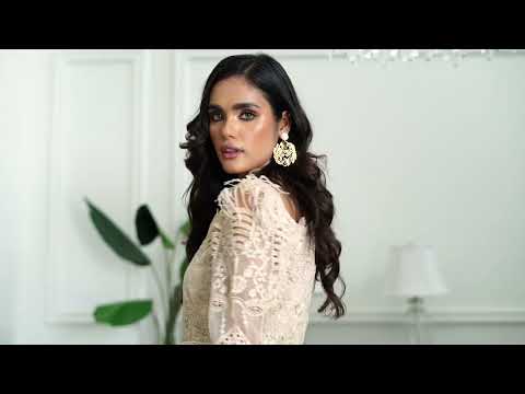Unstitched Organza Embroidered Dress