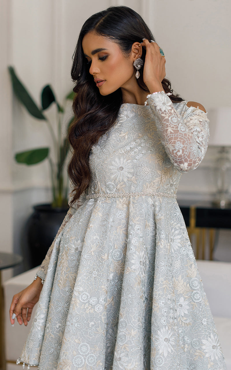 Organza Embroidered Peplum